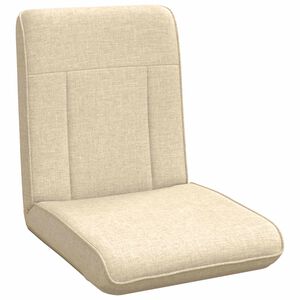 vidaXL Fauteuil de sol ajustable Cr&egrave;me Tissu