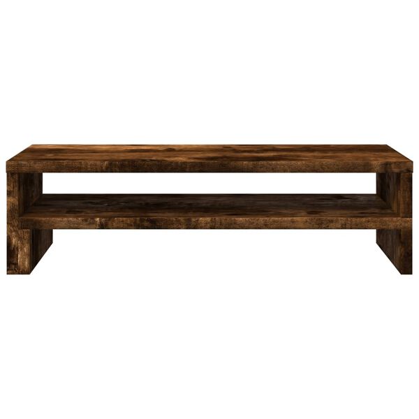 vidaXL Support de moniteur ch&ecirc;ne fum&eacute; 54x22x15 cm bois d'ing&eacute;nierie
