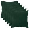vidaXL Coussin avec oreiller HEERLEN 6 pi&egrave;ces Vert fonc&eacute; Velours