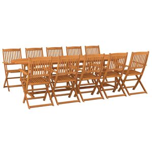 vidaXL Ensemble &agrave; manger de jardin 11 pcs 280x90x75 cm bois d'acacia