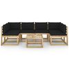vidaXL Salon de jardin 7 pcs avec coussins bois de pin impr&eacute;gn&eacute;