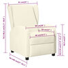 vidaXL Fauteuil &agrave; oreilles cr&egrave;me similicuir