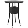 vidaXL Ensemble de bistro de jardin 3 pcs Résine tressée Noir