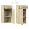 vidaXL Buffet ch&ecirc;ne sonoma 40x42,5x93 cm bois d'ing&eacute;nierie