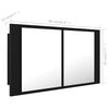 vidaXL Armoire &agrave; miroir de salle de bain LED Noir 90x12x45 Acrylique