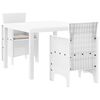 vidaXL Ensemble de salle &agrave; manger pour jardin 3 pcs Blanc