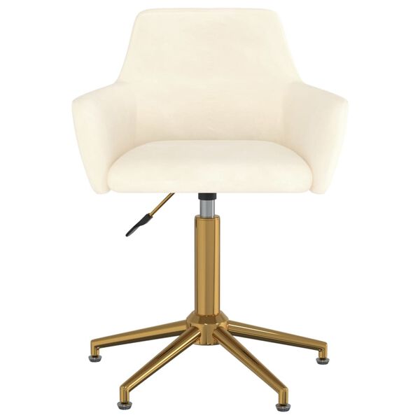 vidaXL Chaises pivotantes &agrave; manger lot de 6 Cr&egrave;me Velours