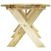 vidaXL Ensemble &agrave; manger de jardin 4 pcs Bois de pin impr&eacute;gn&eacute;
