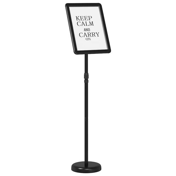 vidaXL Pr&eacute;sentoirs de salon Noir 25 x 25 x 125 cm Aluminium