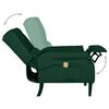 vidaXL Fauteuil de massage inclinable vert fonc&eacute; tissu