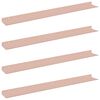 vidaXL &Eacute;tag&egrave;re flottante Montage mural 4 pc Rose 80 x 9 x 2,5 cm Acier