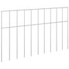 vidaXL Panneau de cl&ocirc;ture de jardin 48 pcs Acier galvanis&eacute; Argent&eacute;