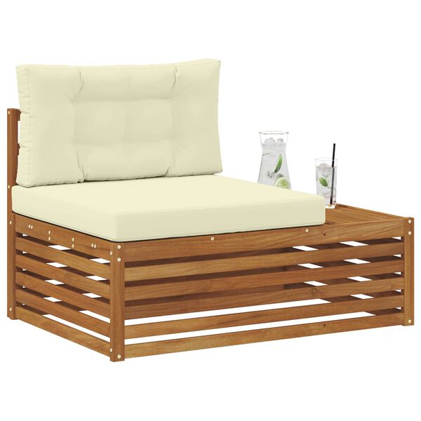 vidaXL Canap&eacute; d'ext&eacute;rieur extr&eacute;mit&eacute; Naturel 115 x 83 x 73 cm