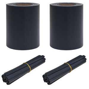 vidaXL Tans de jardin pour l'intimit&eacute; 70 x 0,19 m PVC Gris fonc&eacute;