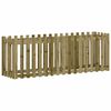 vidaXL Lit sur&eacute;lev&eacute; de jardin design de cl&ocirc;ture bois de pin impr&eacute;gn&eacute;