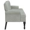 vidaXL Banc avec dossier Gris clair 119,5 x 64,5 x 75 cm Velours