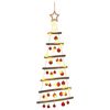 vidaXL Arbre de No&euml;l suspendu avec boules 90 cm 30 LED Blanc chaud
