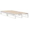 vidaXL Lit bibliothèque sans matelas blanc 75x190 cm bois massif