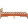 vidaXL Cadre de lit sans matelas cire marron 135x190cm bois pin massif