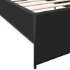 vidaXL Cadre de lit sans matelas noir 75x190 cm