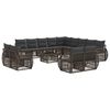 vidaXL Ensemble de canap&eacute; de jardin 14 pc Gris et Gris fonc&eacute; polyrotin