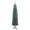 vidaXL Sapin de Noël artificiel Vert 180 cm PVC et acier et plastique