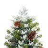 vidaXL Sapin de Noël pré-éclairé et pommes de pin vert 225cm PVC et PE