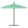 vidaXL Parasol de jardin avec m&acirc;t en acier vert 269x269x235 cm