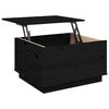 vidaXL Table basse Noir 60x50x35 cm Bois massif de pin