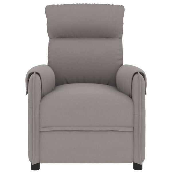 vidaXL Fauteuil de massage Taupe Tissu