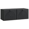 vidaXL Meuble TV mural Noir 78,5 x 31 x 30 cm Bois d'ing&eacute;nierie