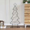 vidaXL Arbre de Noël en métal avec support Noir 90 cm Acier