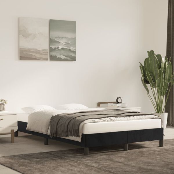vidaXL Cadre de lit sans matelas noir 120x200 cm velours