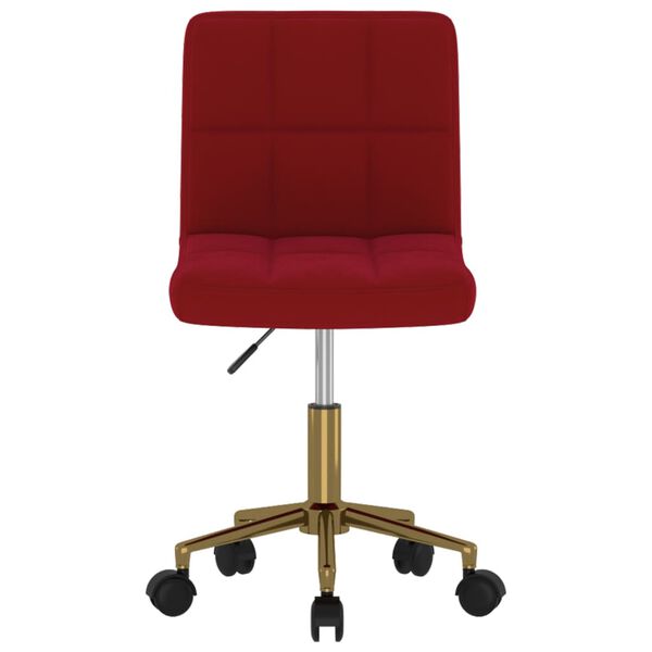 vidaXL Chaise pivotante de salle &agrave; manger Rouge bordeaux Velours