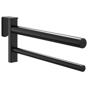 vidaXL Porte-selle &agrave; deux bras portable noir fer