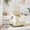 vidaXL Fauteuil inclinable de massage &eacute;lectrique cr&egrave;me similicuir