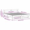 vidaXL Cadre de lit avec t&ecirc;te de lit Marron 200 x 200 cm Pin massif
