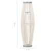 vidaXL Lampe suspendue Blanc Osier 40 W 27x68 cm Ovale E27