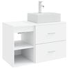 vidaXL Ensemble de mobilier de salle de bain 2 pc Blanc