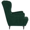 vidaXL Fauteuil vert foncé velours