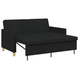 vidaXL Canap&eacute;-lit escamotable Noir Tissu