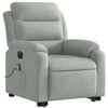 vidaXL Fauteuil inclinable de massage &eacute;lectrique gris clair velours