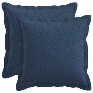 vidaXL Housse de coussin 2 pcs HOUTEN Bleu 30 x 30 cm Lin synth&eacute;tique