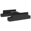 vidaXL Ensemble de canap&eacute; de jardin 9 pc Noir 100 x 55 x 73 cm