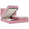 vidaXL Cadre de lit ottoman avec matelas rose 160x200 cm velours