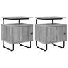 vidaXL Table de chevet 2 pc Sonoma gris Bois d'ing&eacute;nierie