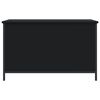 vidaXL Banc de rangement noir 80x42,5x50 cm bois d'ing&eacute;nierie