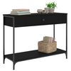 vidaXL Table console noir 100x34,5x75 cm bois d'ing&eacute;nierie