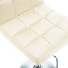 vidaXL Tabourets de bar lot de 2 crème similicuir