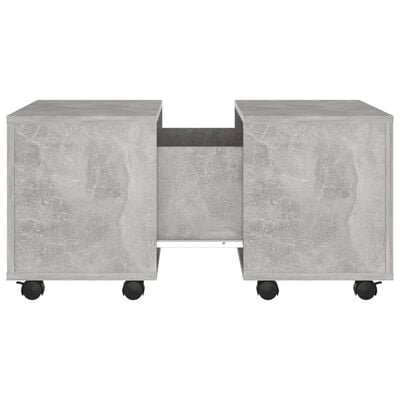 vidaXL Table basse gris béton 60x60x38 cm bois d'ingénierie